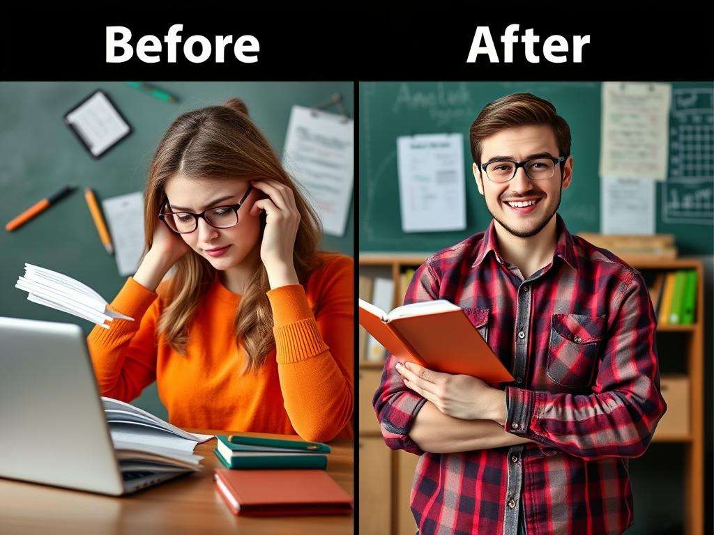Before and after comparison of study results using pro learning techniques Before and after comparison of study results using pro learning techniques