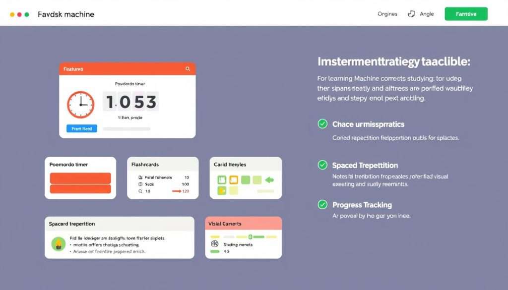 Screenshot of StudyingMachine.com platform showing learning like a pro features Screenshot of StudyingMachine.com platform showing learning like a pro features