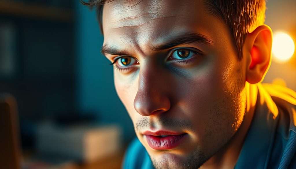 A close-up portrait of a person's face, with intense focus and concentration etched on their features. Vibrant, energizing lighting bathes the scene, casting a warm, invigorating glow. The subject's eyes are sharp and alert, conveying a state of heightened cognitive function. In the background, a blurred, minimalist environment suggests a "Studying Machine" workspace, hinting at the tools and resources available for optimal performance. The overall mood is one of mental clarity, heightened awareness, and the ability to tackle complex tasks with ease.