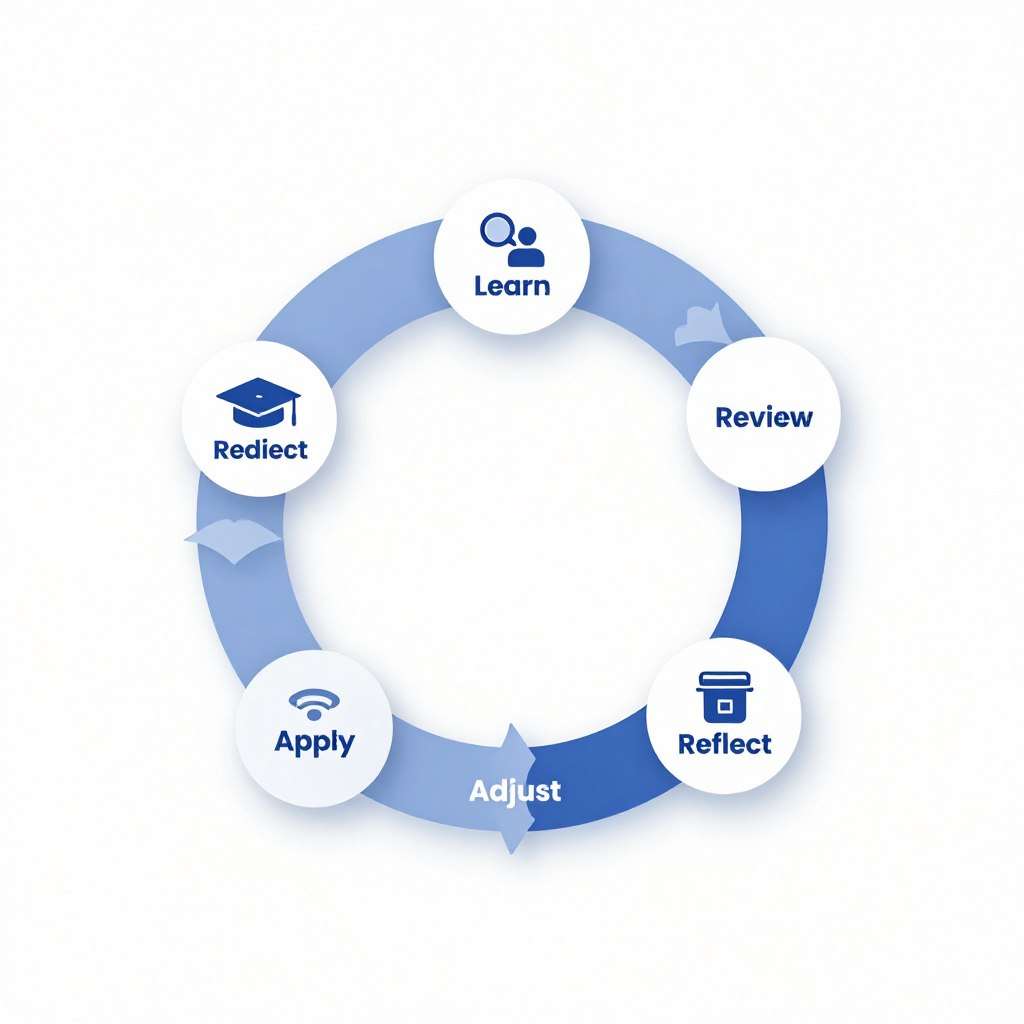 Sustainable learning system cycle visualization